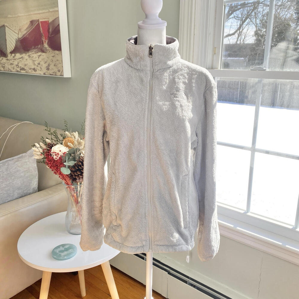 THE NORTH‎ FACE Women's Sherpa Fleece Jacket Full Zip Grey Size Medium